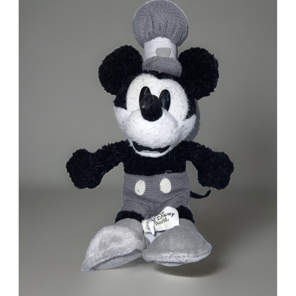 Disney World Millennium Steamboat Willie 9" Bean Bag‎ Stuffed Animal